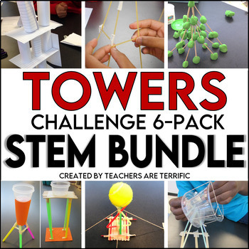 Preview of STEM Challenges 6 Problem-Solving Projects featuring Towers Bundle 1