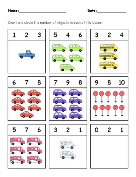 town vehicles count and circle 0 10 by so simple a beginning