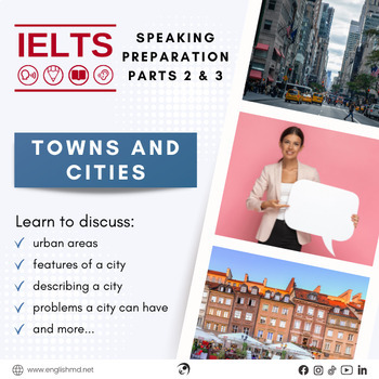 Preview of Towns and Cities - IELTS Speaking Preparation Lesson
