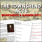 Townshend Acts Colonial America Reading Worksheets and Ans