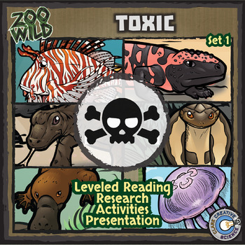 Preview of Toxic Animals Activities - Set 1 - Reading, Printables, Slides & Digital INB