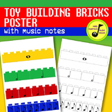 Toy Building Bricks Poster with Music Notes