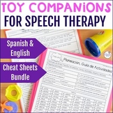 Toy Companion Speech and Language Cheat Sheets BUNDLE - Sp