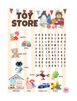 Preview of Toy Store - Word Search Puzzles