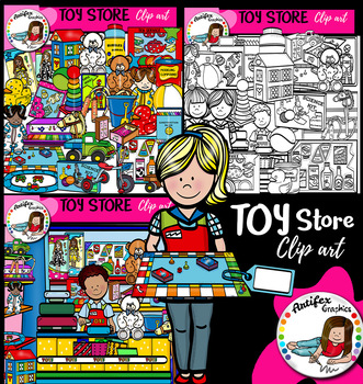 Preview of Toy Store clip art  set- Big set of 69 graphics!