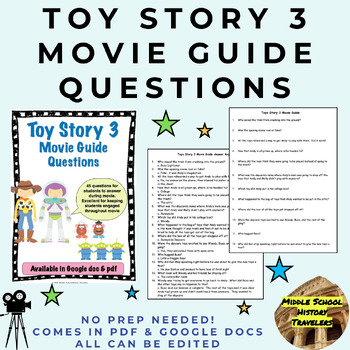 Preview of Toy Story 3 Movie Guide Questions