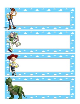 Preview of Toy Story Name Plate Labels