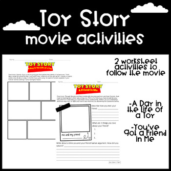 Preview of Toy Story Movie Activities | Worksheets, SEL