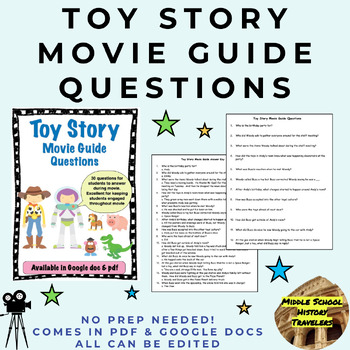 Preview of Toy Story Movie Guide Questions