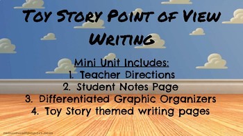 Preview of Toy Story Point of View Writing Mini Unit