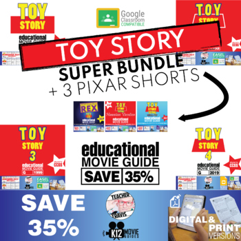 Preview of Toy Story Super Movie Guide Bundle + 3 Pixar Shorts | Worksheet | SAVE 35%