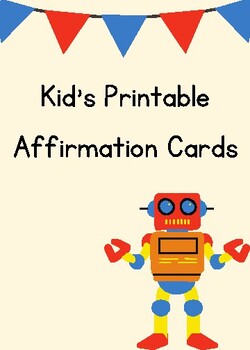 Preview of Toy Themed Kid Affirmation Cards