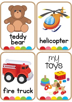 toy vocabulary flash cards by robin reifel teachers pay