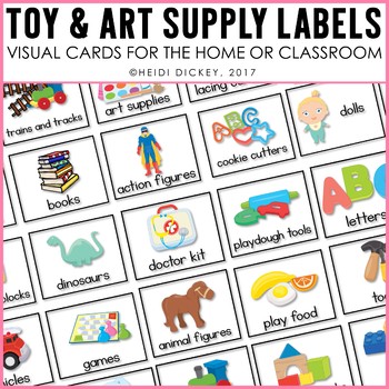 Preview of Toy and Art Supplies Labels for the Playroom or Classroom