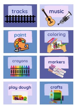 Toy and Center Labels by Genevieve Lupoli | TPT