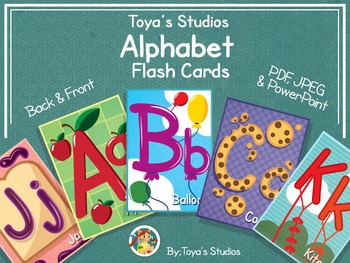 Preview of Toya's Studios Alphabet Flashcards
