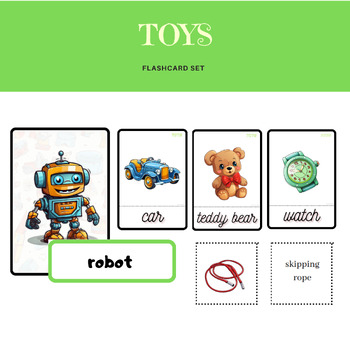 Preview of Toys ENGLISH ESL Flashcards Pictures Cliparts Wordcards