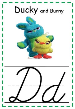 Preview of Toys Theme Alphabet Line Cursive for Classroom