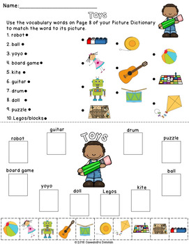 toys vocabulary activities for beginning ells by raise the