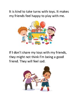 Toys are for Everyone (Sharing) Social Story | TPT