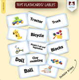 Toys flashcards and labels (home and nursery)