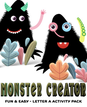 Preview of TpT Easel Activity Monster Creator Letter A Activity Pack - NO DOWNLOAD