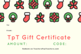 TpT Gift Certificate