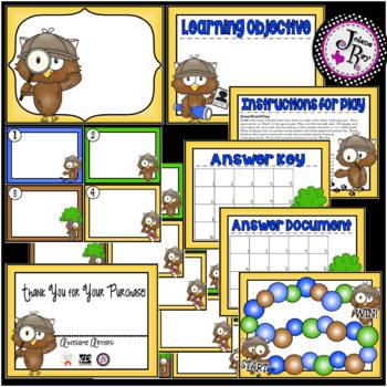 Preview of TpT Seller Editable Task Card Set / Owl Detectives