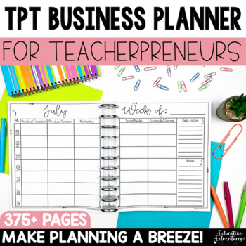 Preview of TpT Seller Planner and Business Data Tracking and Checklists for Teacherpreneurs