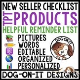 TpT Seller Store Editable Product Checklist Freebie