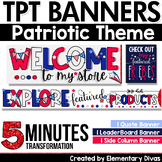TpT Store Banners Patriotic Theme