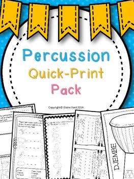 Preview of Percussion Quick-Print Pack
