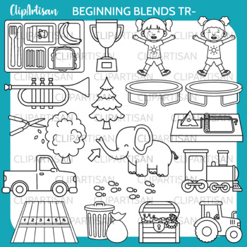 Tr Beginning Blends Clip Art by ClipArtisan | TPT