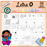 Trabajo LETRA O (hojas de trabajo) / Worksheets letter O (