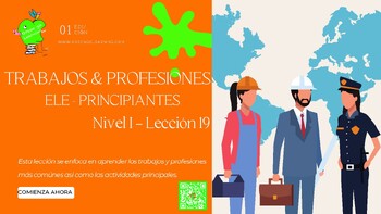 Preview of Trabajos y Profesiones / Clase de Español de Nivel Básico / Vocabulario / ELE
