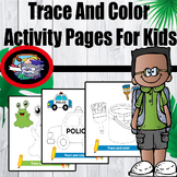 Trace And Color Activity Pages For Kids