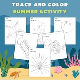 Trace And Color Sea Animals Cute Ocean Animals Tracing Col