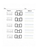 Trace-Box and Write Worksheet