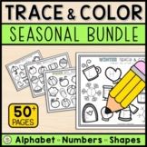 Trace & Color LETTERS, NUMBERS, PREWRITING SHAPES (Year-Ro