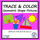 Trace & Color Geometric Shape Pictures