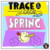 Trace & Color - Spring {Educlips Resources}