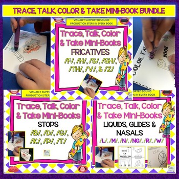 Preview of Trace, Color, Talk and Take Mini-Books BUNDLE -17 SOUNDS!