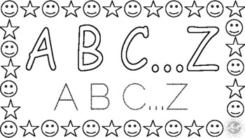 Preview of Trace & Colour Worksheets Letters A-Z