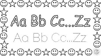 Preview of Trace & Colour Worksheets Letters Aa-Zz