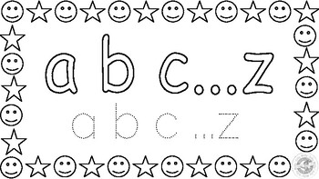 Preview of Trace & Colour Worksheets Letters a-z