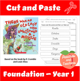 Trace, Cut and Paste Worksheet - There was an old lady who