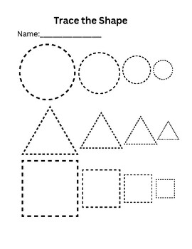 Trace & Cut the Shapes by Ms Laura OT Shop | TPT