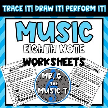 Preview of Trace It! Draw It! Perform It! Music Eight Notes