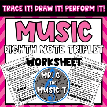 Preview of Trace It! Draw It! Perform It! Music Eighth Note Triplets