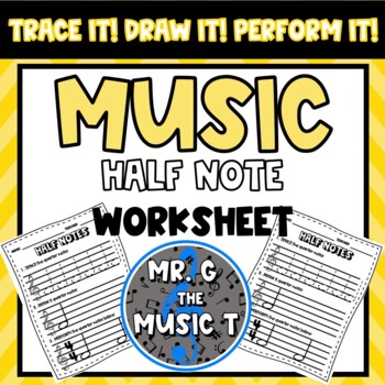 Preview of Trace It! Draw It! Perform It! Music Half Notes